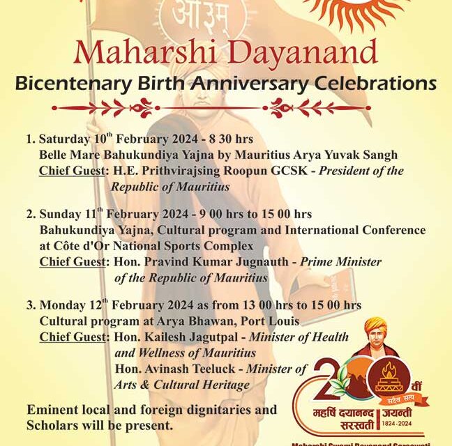 Maharshi Dayanand Bicentenary Birth Anniversary