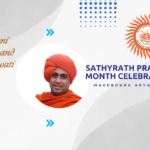 Swami Vedanand ji at the Sathyrath Prakash month celebration at Mahebourg Arya Samaj